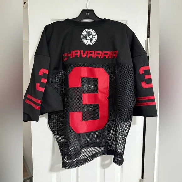 Willy Chavarria men’s mesh football jersey size L - Picture 5 of 13